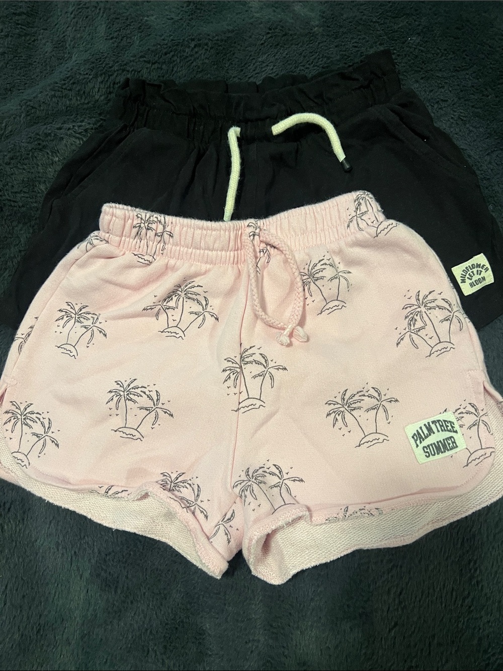 Zara Pink Palm-Print Girls' Shorts
